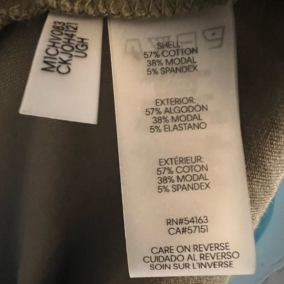 Calvin Klein shoulder padded tank, green, XS - Picture 7 of 7